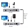 Bộ Chuyển HDMI Qua Cáp Mạng LAN 200M Chuẩn 4K USB KVM PL-HDMI200AB-4K