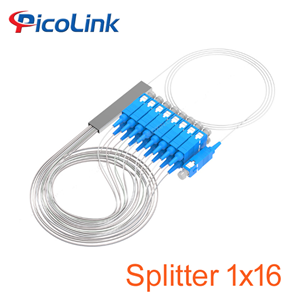 Bộ Chia Sợi Quang PLC 1x16SC/UPC,1 Đầu Vào 16 Đầu Ra Lắp ODF Và Hộp Phối Quang