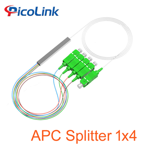 Bộ Chia Sợi Quang PLC 1x4 SC/APC,1 Đầu Vào 4 Đầu Ra Lắp ODF Và Hộp Phối Quang