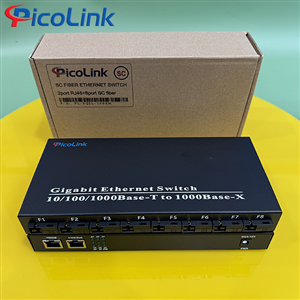 Bộ Chuyển Mạch Quang 8 Cổng SC + 2 Cổng RJ45 Gigabit PicoLink PL-8Q2L-1000M