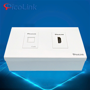 Bộ Wallplate 2 Cổng, Nhân Cat6, Nhân HDMI PicoLink PL-M19101-MHD2
