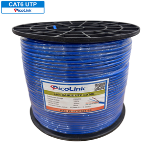 Cáp Mạng PicoLink PL-UTP305-6E-BLUE, Cáp CAT6E UTP Màu Xanh 305M