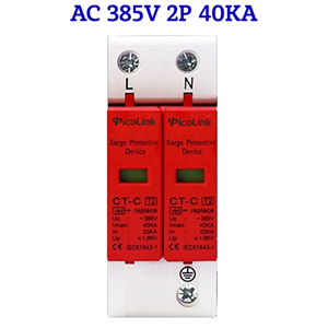 Thiết Bị Chống Sét Lan Truyền 1 Pha AC 2P 40kA Type 2 PicoLink PL-CS2P-40