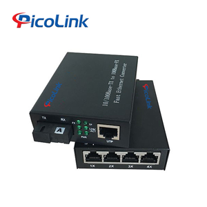 Converter Quang Điện 1 Cổng Quang Ra 4 Cổng RJ45 PicoLink PL-GS-01A-04B