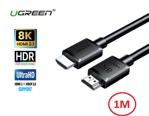 Dây Cáp HDMI 2.1 Ugreen 45430 Dài 1M Hỗ Trợ 8K@60Hz, 4K@240Hz, 48Gbps