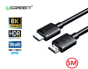 Dây Cáp HDMI 2.1 Ugreen 45434 Dài 5M Hỗ Trợ 8K@60Hz, 4K@240Hz, 48Gbps