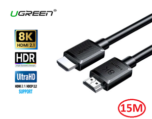 Dây Cáp HDMI 2.1 Ugreen 45437 Dài 15M Hỗ Trợ 8K@60Hz, 4K@240Hz, 48Gbps