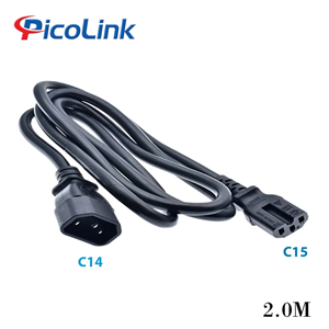 Dây Nguồn C14 C15 Lõi Đồng 3*1.5mm2 Dài 2.0M, Cáp Cho Thiết Bị Mạng & Máy Chủ