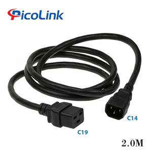 Dây Nguồn C14 C19, 3*2.1mm2 Dài 2.0M, Cáp Nguồn Cho Server, UPS & PDU