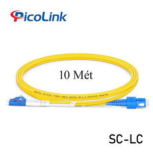 Dây Nhảy Quang Đơn Mode SC-LC 10 Mét Sợi Đôi PicoLink PL-SCLC10S