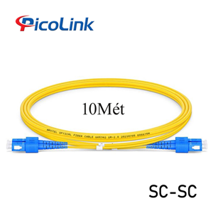 Dây Nhảy Quang Đơn Mode SC-SC 10 Mét Sợi Đôi PicoLink PL-SCSC10S