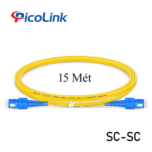Dây Nhảy Quang Đơn Mode SC-SC 15 Mét Sợi Đôi PicoLink PL-SCSC15S
