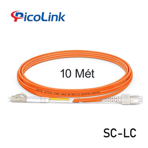 Dây Nhảy Quang Multimode SC-LC 10 Mét Sợi Đôi PicoLink PL-SCLC10M