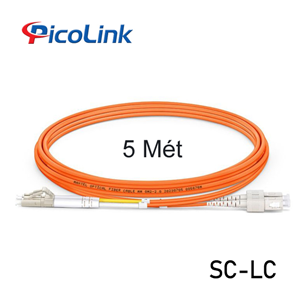 Dây Nhảy Quang Multimode SC-LC 5 Mét Sợi Đôi PicoLink PL-SCLC05M