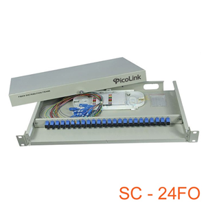 Hộp Phối Quang ODF 24FO PicoLink PL-24SFO-SC, ODF SC/UPC Lắp Tủ Rack 19