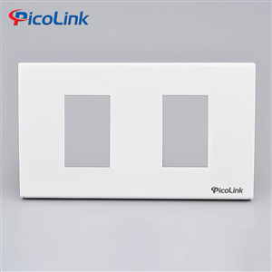 Mặt Ổ Cắm PicoLink PL-M191-02, Gắn Đế Âm Tường Loại 2 Cổng Hình Chữ Nhật