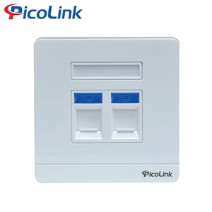 Mặt ổ cắm Picolink PL-MV191-02 Gắn Đế Âm Tường Loại 2 Cổng Hình Vuông