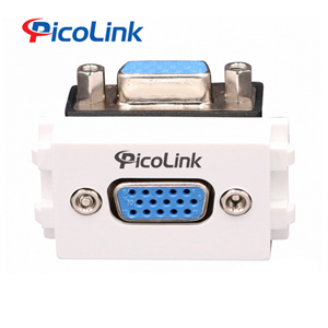Hạt Ổ Cắm VGA, Nhân VGA Âm Tường PicoLink PL-VGA90 Gấp 90 Độ Chuẩn Wide