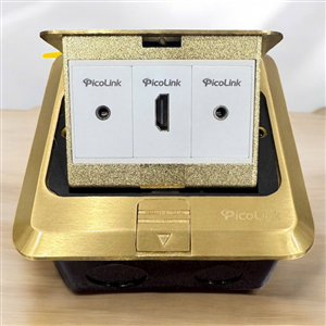 Ổ Cắm Đế Âm Sàn Picolink PL-HA102 1 Cổng HDMI 2 Cổng Audio RCA