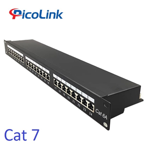 Thanh Đấu Nối Patch Panel 24 Cổng Cat7 STP 1U PicoLink PL-S1U24-C7 Chuẩn 19