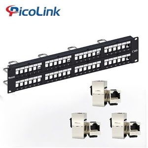 Thanh đấu nối Patch Panel 48 cổng Cat6 FTP 2U PicoLink PL-F2U48P-C6