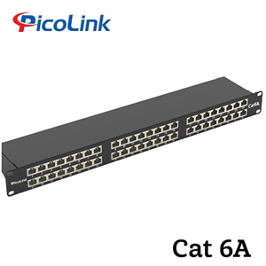 Thanh Đấu Nối Patch Panel 48 Cổng RJ45 Cat6A PicoLink PL-S2U48-C6A Cho Rack 19