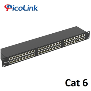 Thanh Đấu Nối Patch Panel Cat6 48 Cổng PicoLink PL-S2U48-C6 2U 19