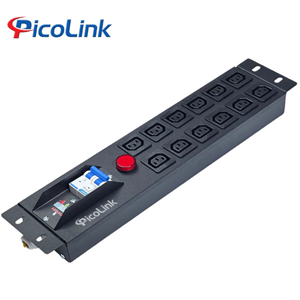 Thanh Nguồn PDU 12 Ổ Cắm C13 Có Aptomat Picolink PL-PDU12MBC13
