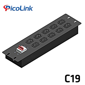 Thanh Nguồn PDU 12 Ổ Cắm Chuẩn C19 Có Aptomat Picolink PL-PDU12MBC19