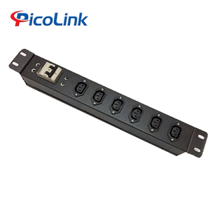 Thanh Nguồn PDU 6 Ổ Cắm Chuẩn C13 Có Aptomat Picolink PL-PDU6MBC13