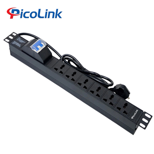 Thanh nguồn PDU Đa năng 6 ổ cắm 32A kèm dây nguồn PicoLink PL-PDU6D-32A